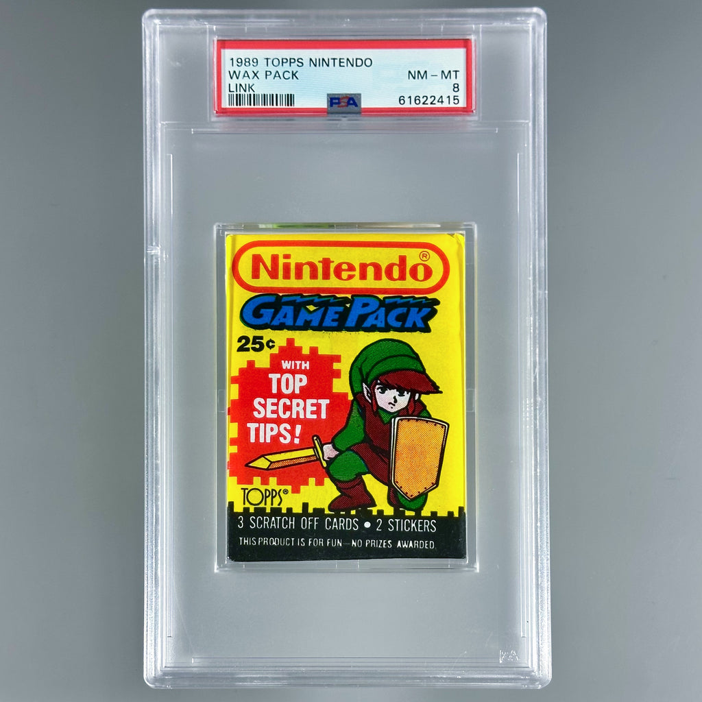 1989 Topps Nintendo Wax Pack Link PSA 8