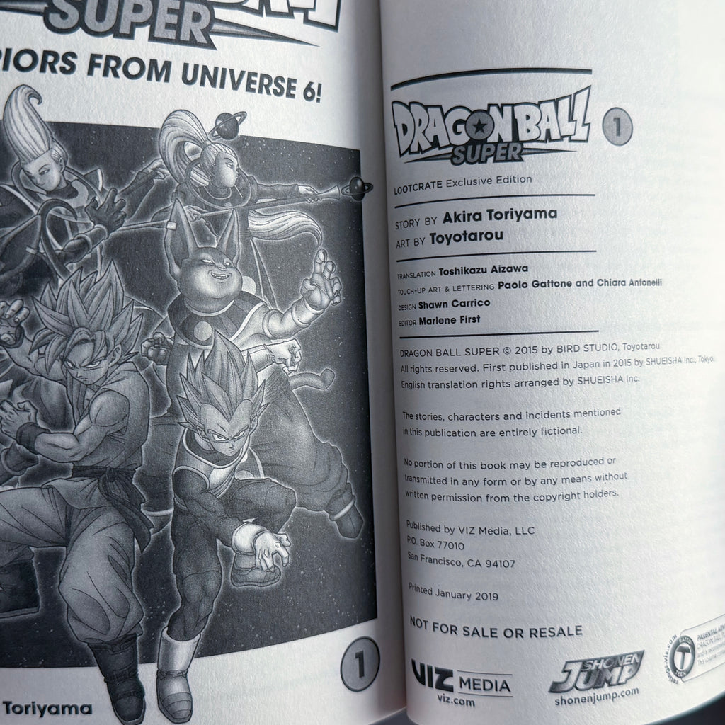 Dragon Ball Super 1 - Manga (Loot Crate Edition)