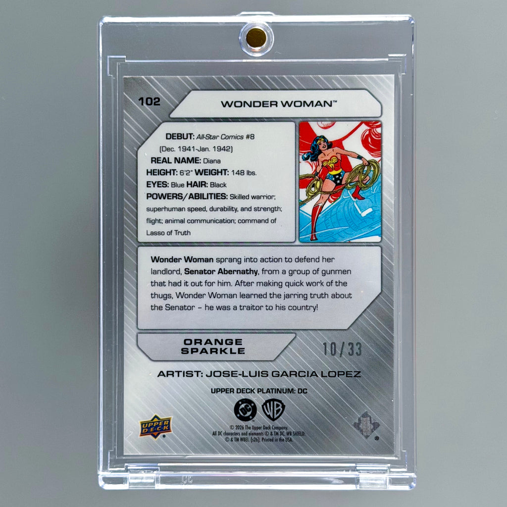 2026 DC Platinum Wonder Woman Orange Sparkle