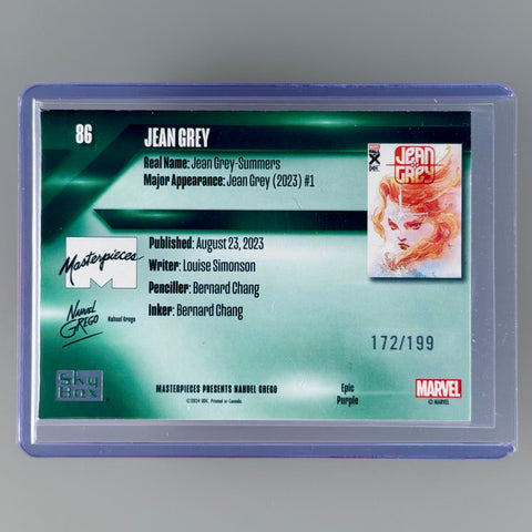 2024 Marvel Masterpieces Nahuel Grego - Jean Grey Epic Purple