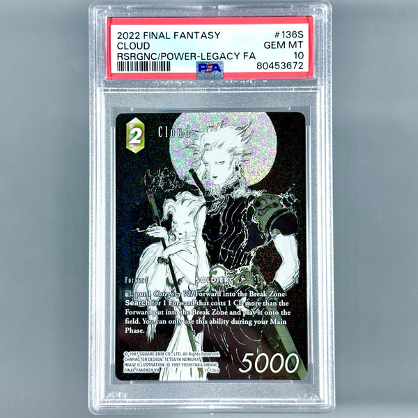 2022 Final Fantasy Resurgence of Power Legacy Full Art Cloud #136S PSA 10