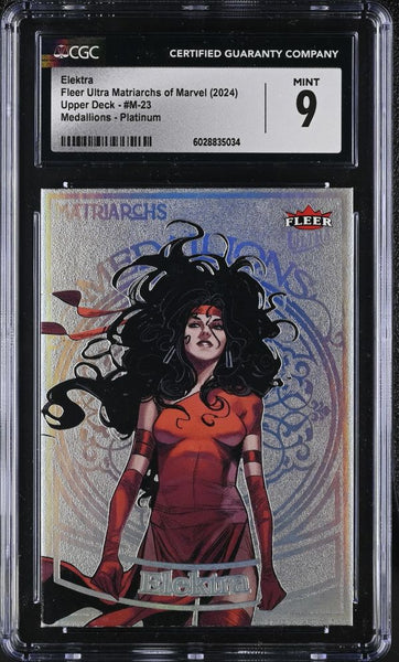 Elektra #M-23 Fleer Ultra Matriarchs of Marvel Medallions Platinum CGC 9