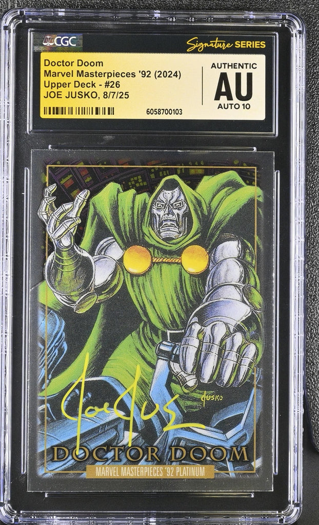 Dr. Doom Marvel Masterpieces '92 #26 CGC Signature Series Signed by Joe Jusko