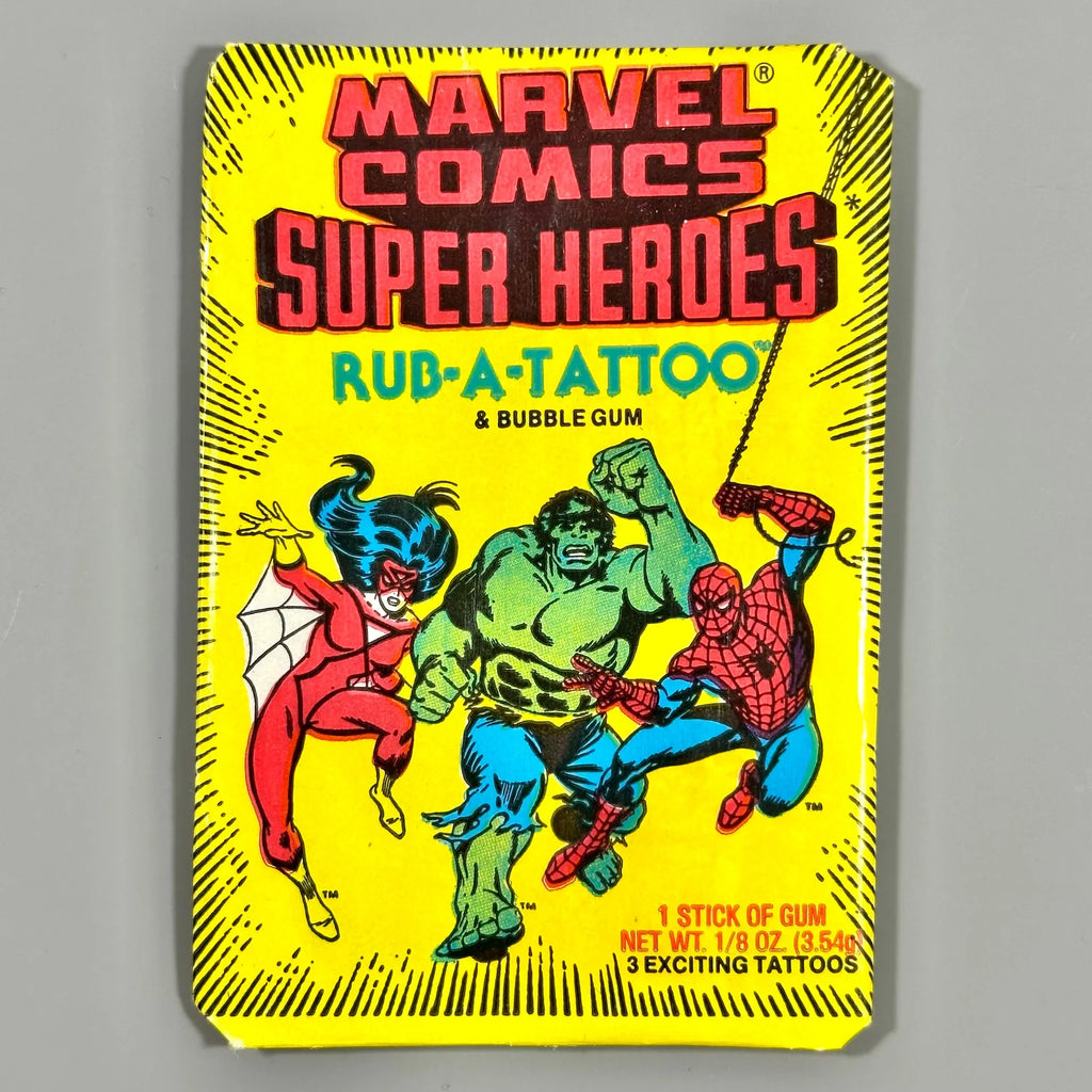1980 Marvel Comics Super Heroes Rub-A-Tattoo