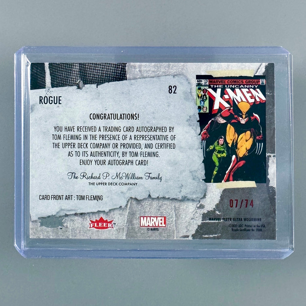 Fleer Ultra Wolverine Rogue - Tom Fleming Autograph