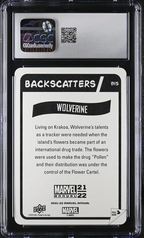 Wolverine #B15 Marvel Annual 2022-23 Backscatters Gold CGC 10