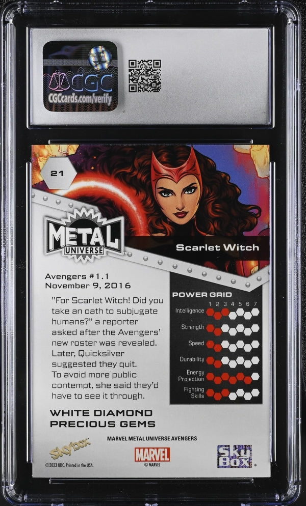 Scarlet Witch #21 Marvel Metal Universe Avengers CGC 9