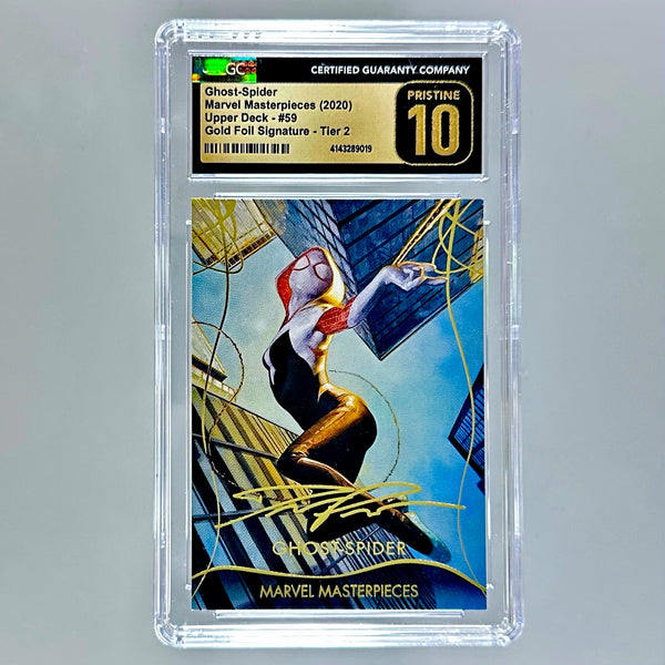 2020 Marvel Masterpieces Ghost Spider Gold Signature CGC 10