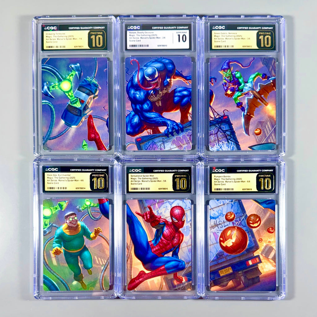 Spider-Man Magic the Gathering Art Series Scene CGC 10 Set