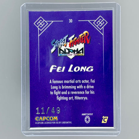 Fei Long #30 Street Fighter Alpha Series One (2025) Amethyst Refractor