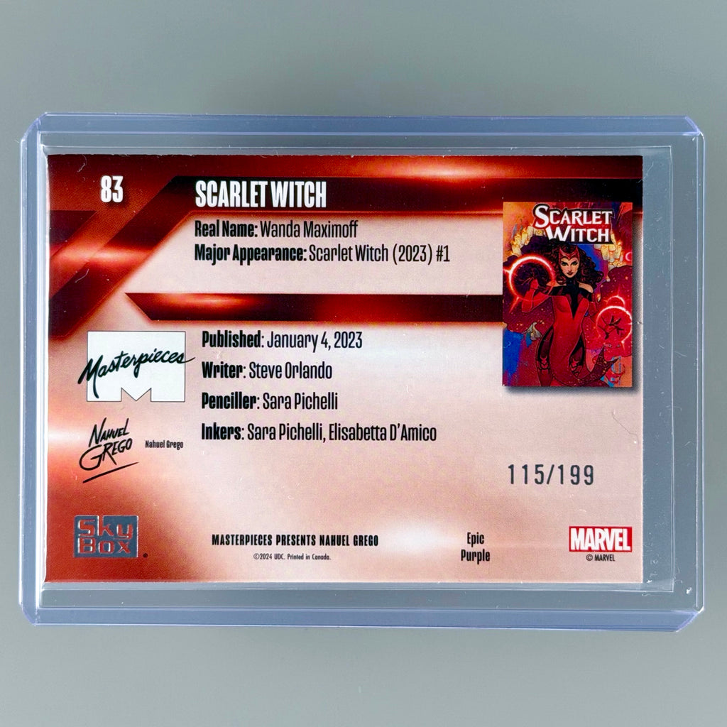 2024 Marvel Masterpieces Nahuel Grego - Scarlet Witch Epic Purple