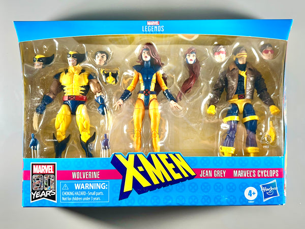 Marvel Legends X-Men Wolverine Cyclops Jean Grey 3 Pack Marvel 80 Years