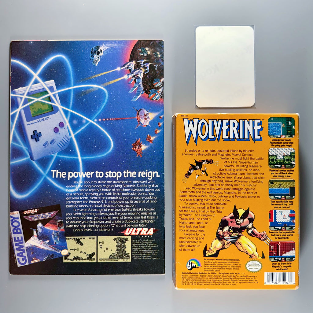 NES Wolverine Comic & Card Lot