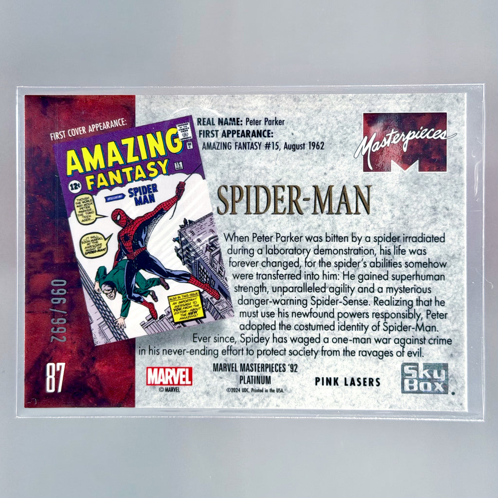 Spider-Man #87 Marvel Masterpieces '92 Pink Laser
