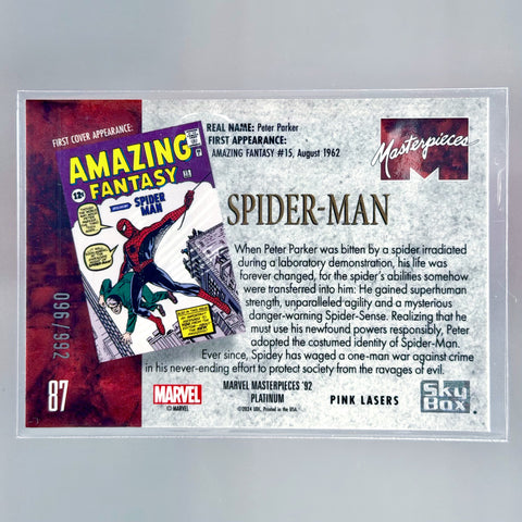 Spider-Man #87 Marvel Masterpieces '92 Pink Laser
