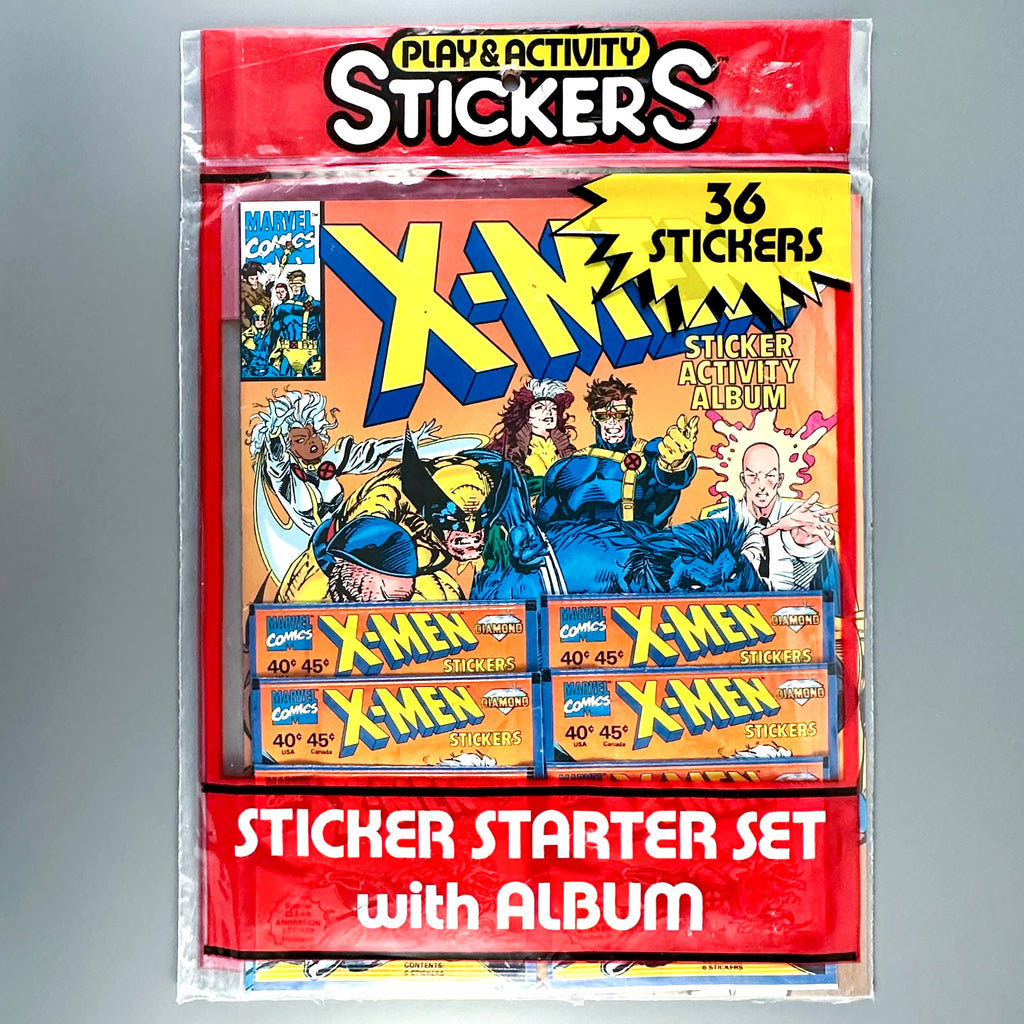Vintage 1993 Marvel X-Men Diamond Sticker Album Sealed