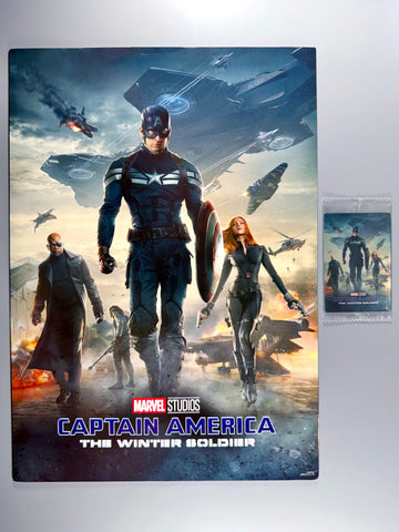 Captain America The Winter Soldier Poster and Sealed Card (Japan Exclusive)