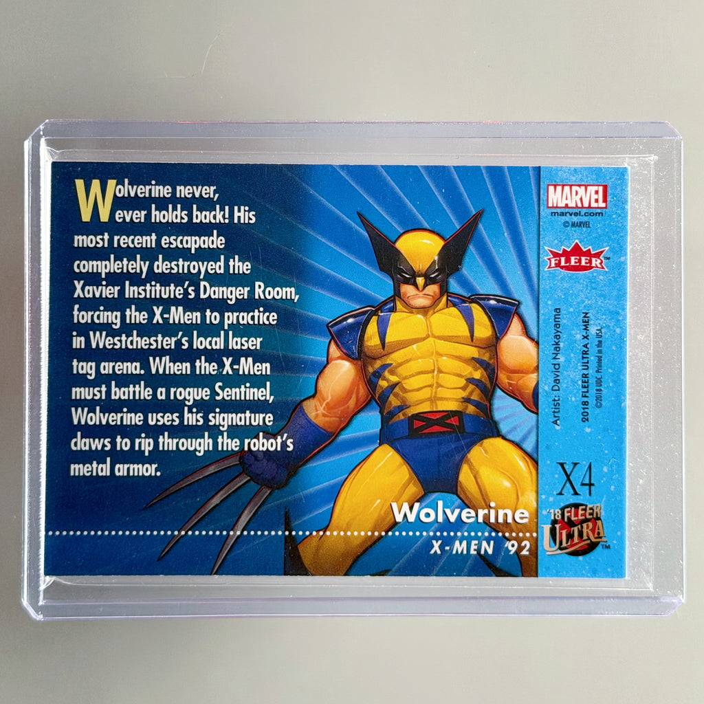 2018 Fleer Ultra Marvel X-Men '92 Wolverine #X4