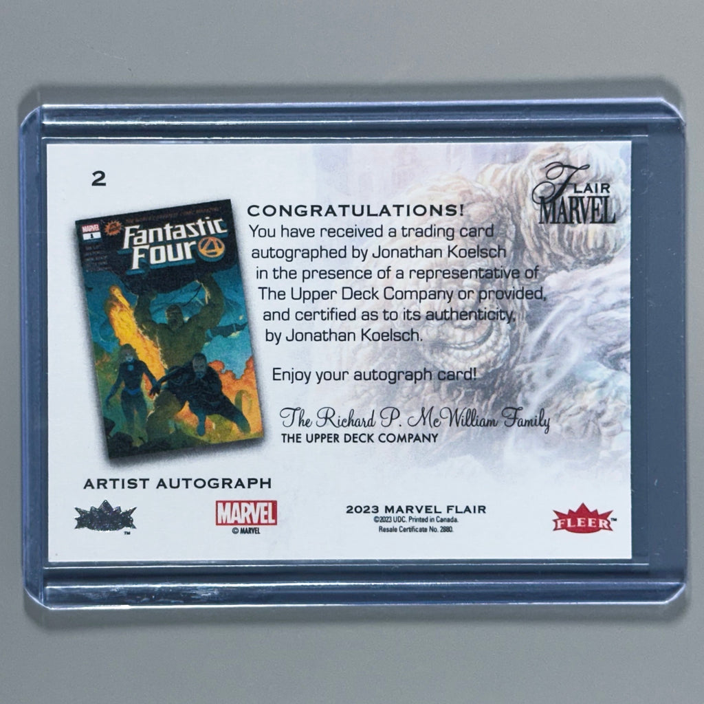 2023 Marvel Flair Artist Auto - Thing