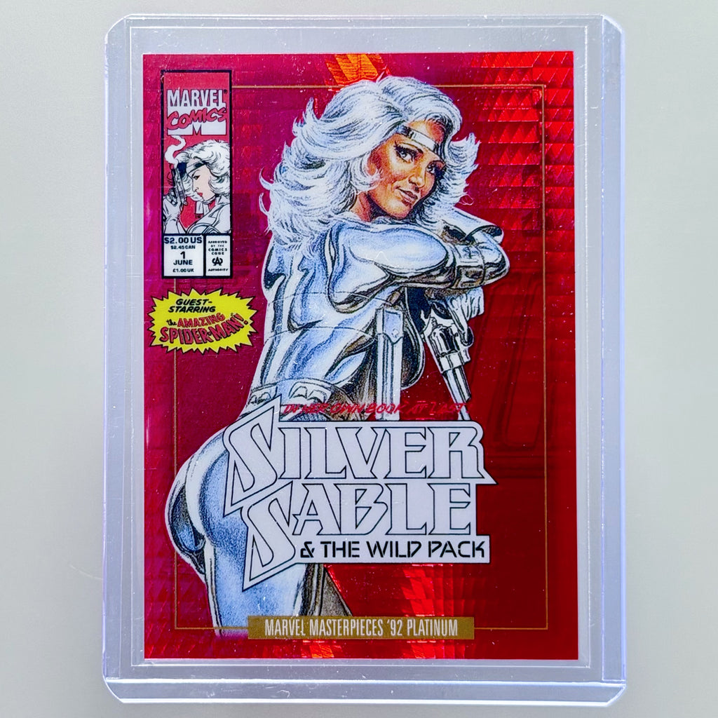 Silver Sable 81-V Marvel Masterpieces '92 Red Prism Variant