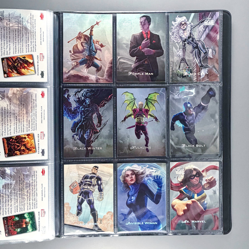 2023 UD Marvel Flair Silver Parallel Complete Set 90 Cards