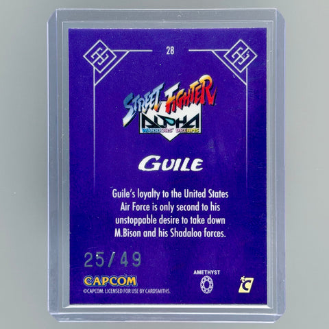 Guile #28 Street Fighter Alpha Series One (2025) Amethyst Refractor