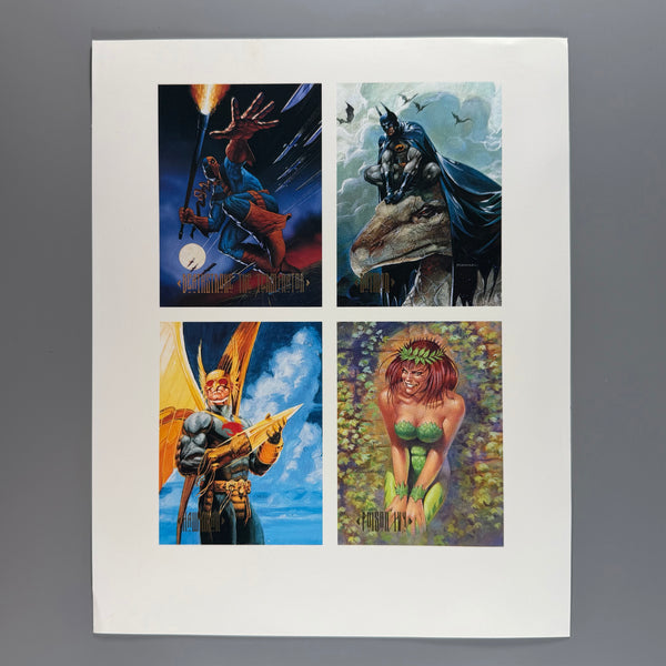 1994 SkyBox DC Comics Master Series 4 Card Uncut Promo Sheet
