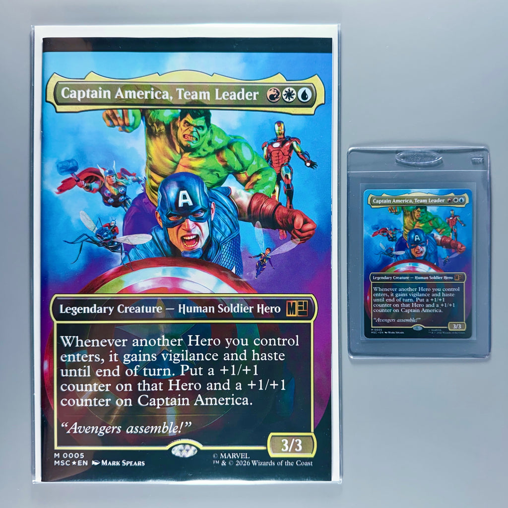 Captain America, Team Leader Comic and Card