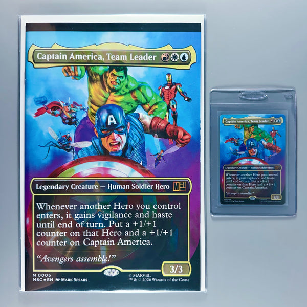 Captain America, Team Leader Comic and Card