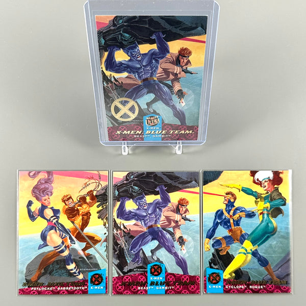 2018 Marvel Fleer Ultra X-Men Beast Gambit Blue Team Buyback /50