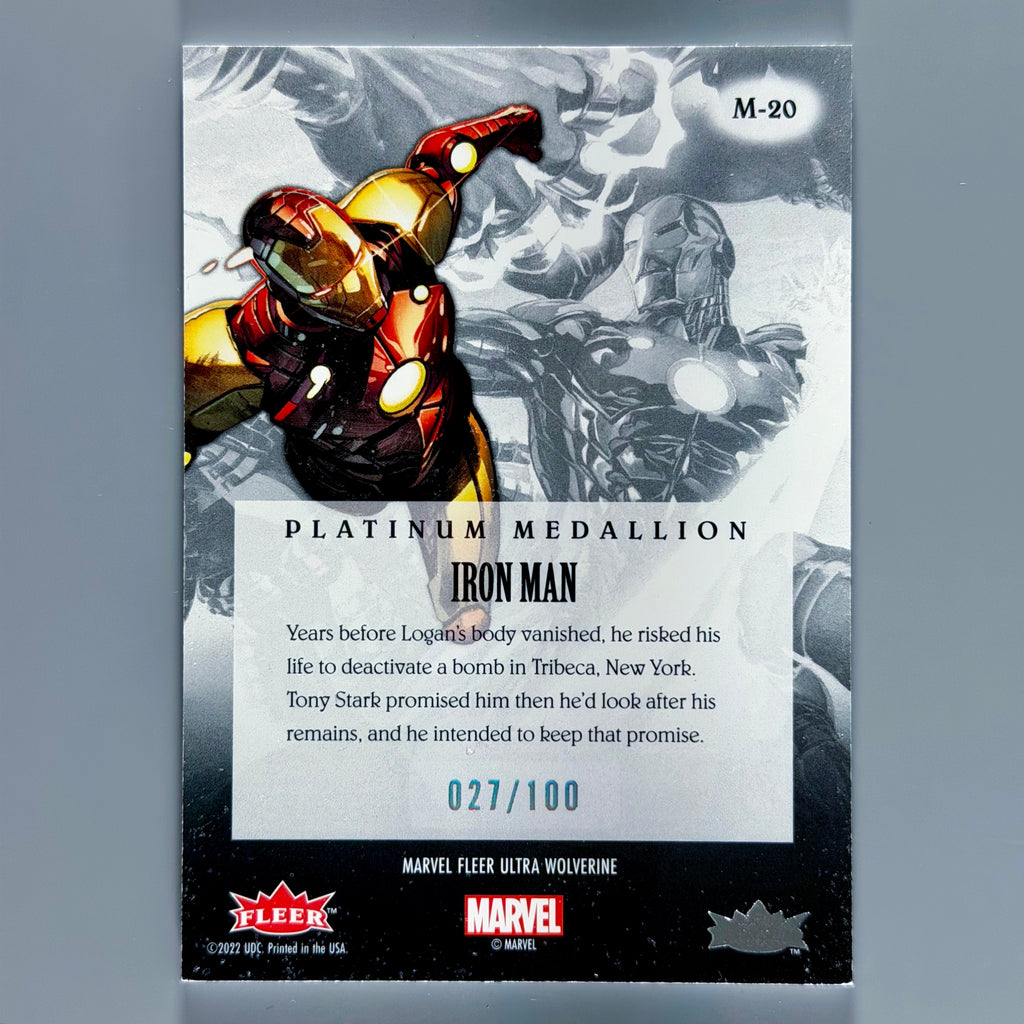 Iron Man #M-20 Fleer Ultra Avengers & Wolverine Platinum Medallions