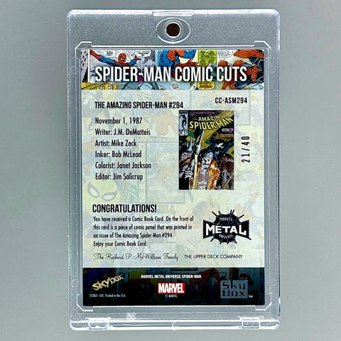 2022 Spider-Man Metal Comic Cut CC-ASM294