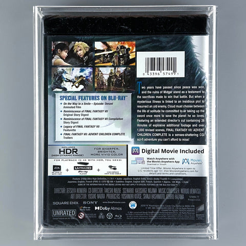 Final Fantasy VII Advent Children Blu-Ray SIGNED