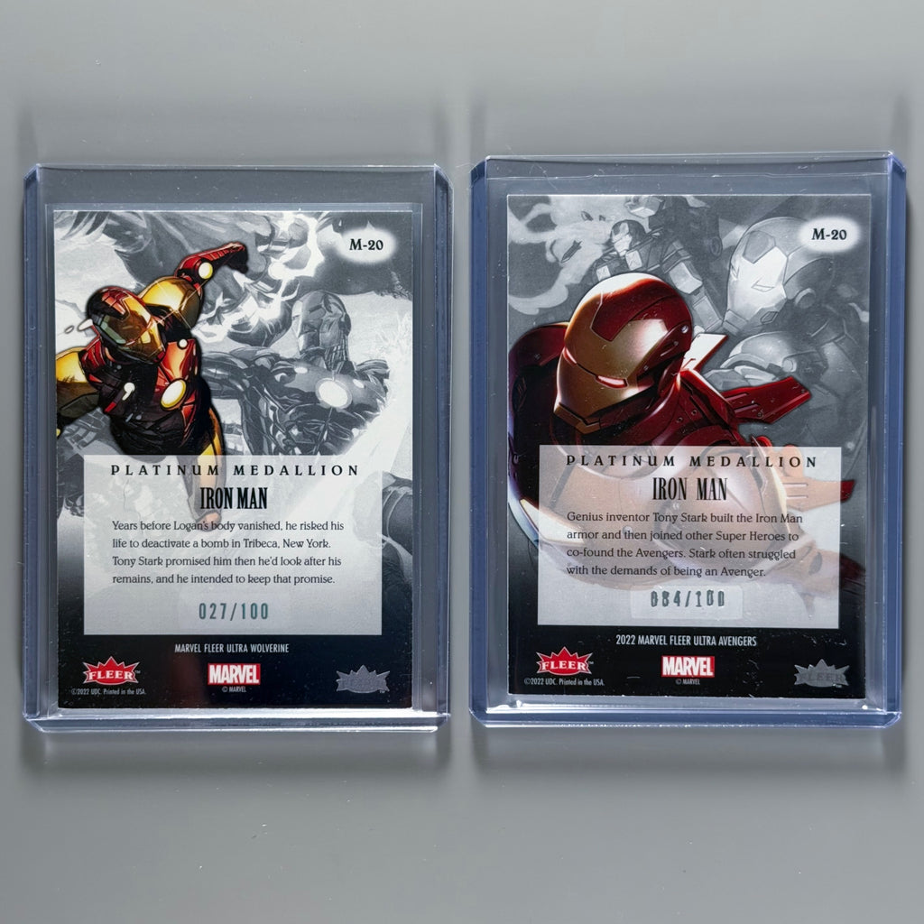 Iron Man #M-20 Fleer Ultra Avengers & Wolverine Platinum Medallions