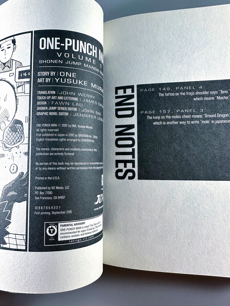 One Punch Man Volume 1 - Manga