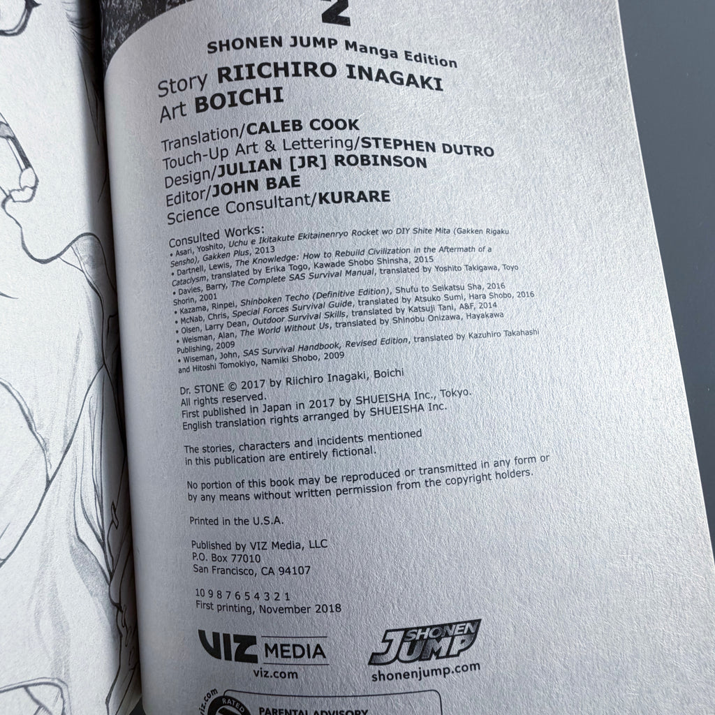 Dr. Stone Volume 1 & 2 - Manga