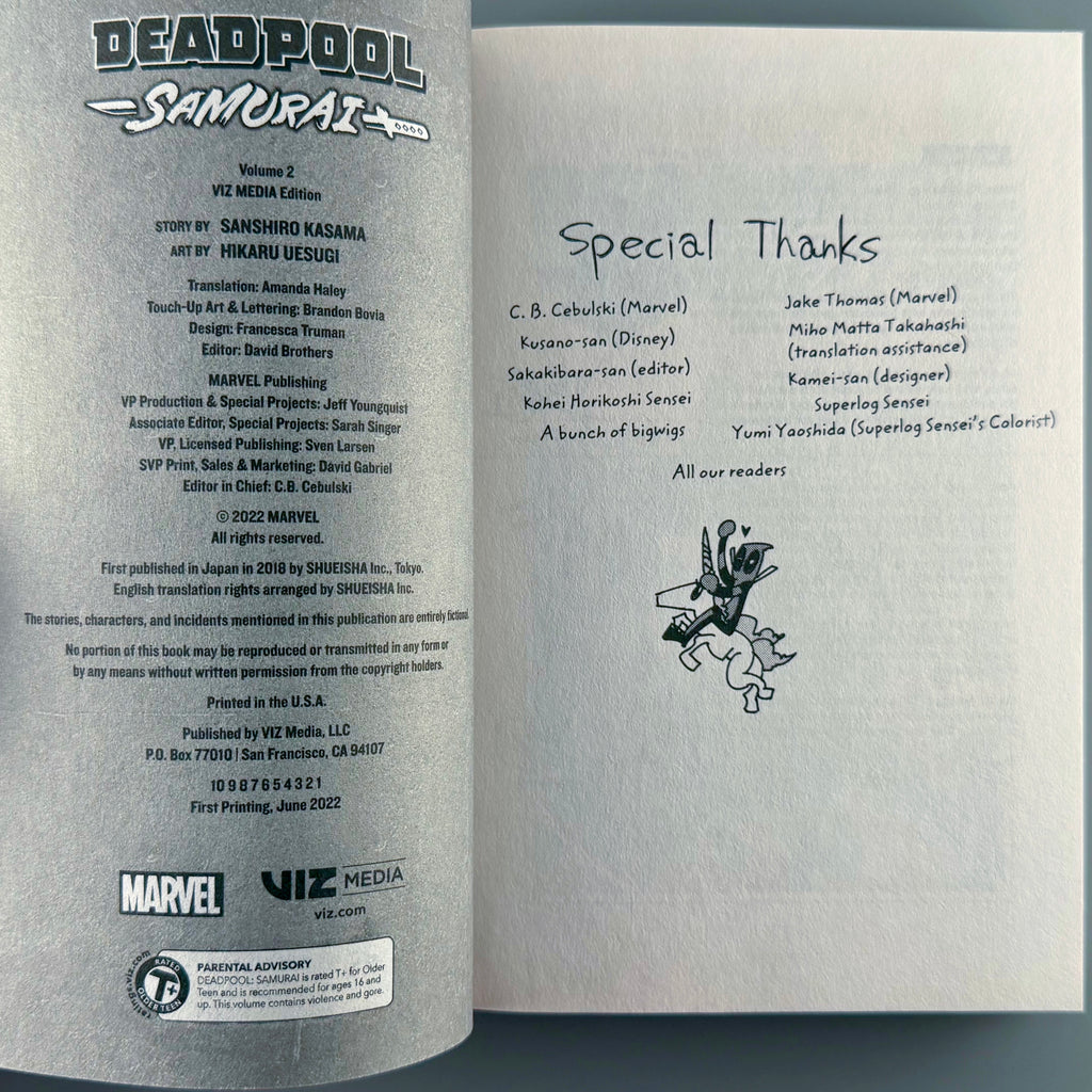 Deadpool Samurai Volume 1 & 2 - Manga
