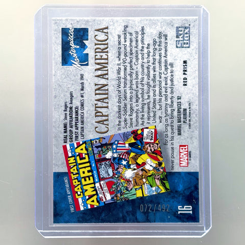 Captain America #16 Marvel Masterpieces '92 Red Prism