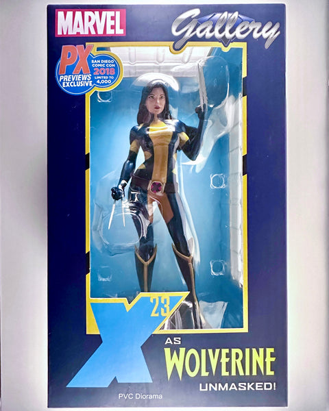 X-23 Unmasked Wolverine Marvel Gallery (2018) 9” PVC Statue SDCC Exclusive