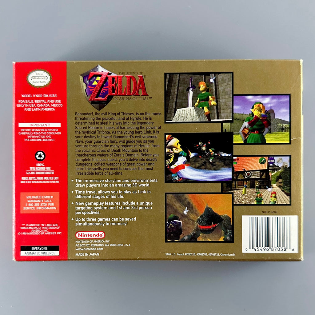 N64 The Legend of Zelda: Ocarina of Time - Gold Collectors Edition