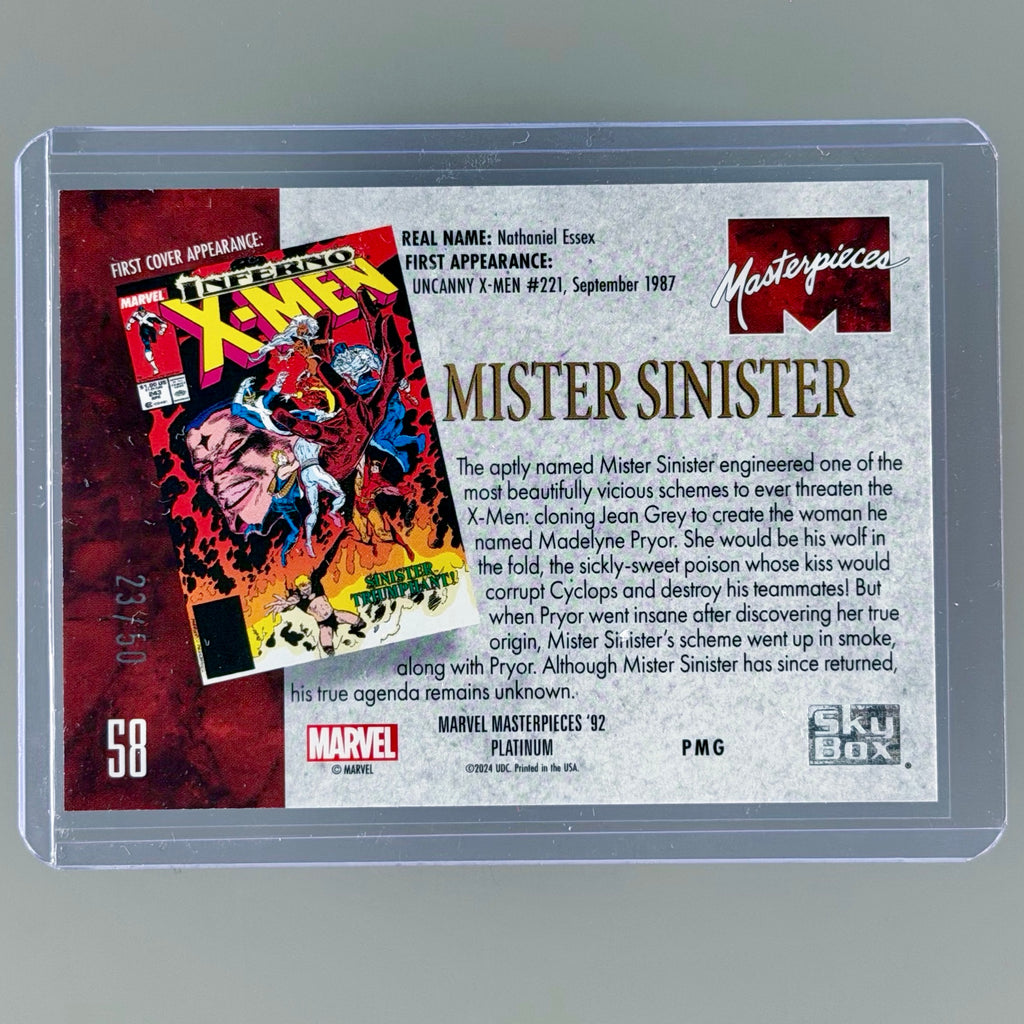 2023 ‘92 Platinum Masterpieces Mr. Sinister PMG Blue