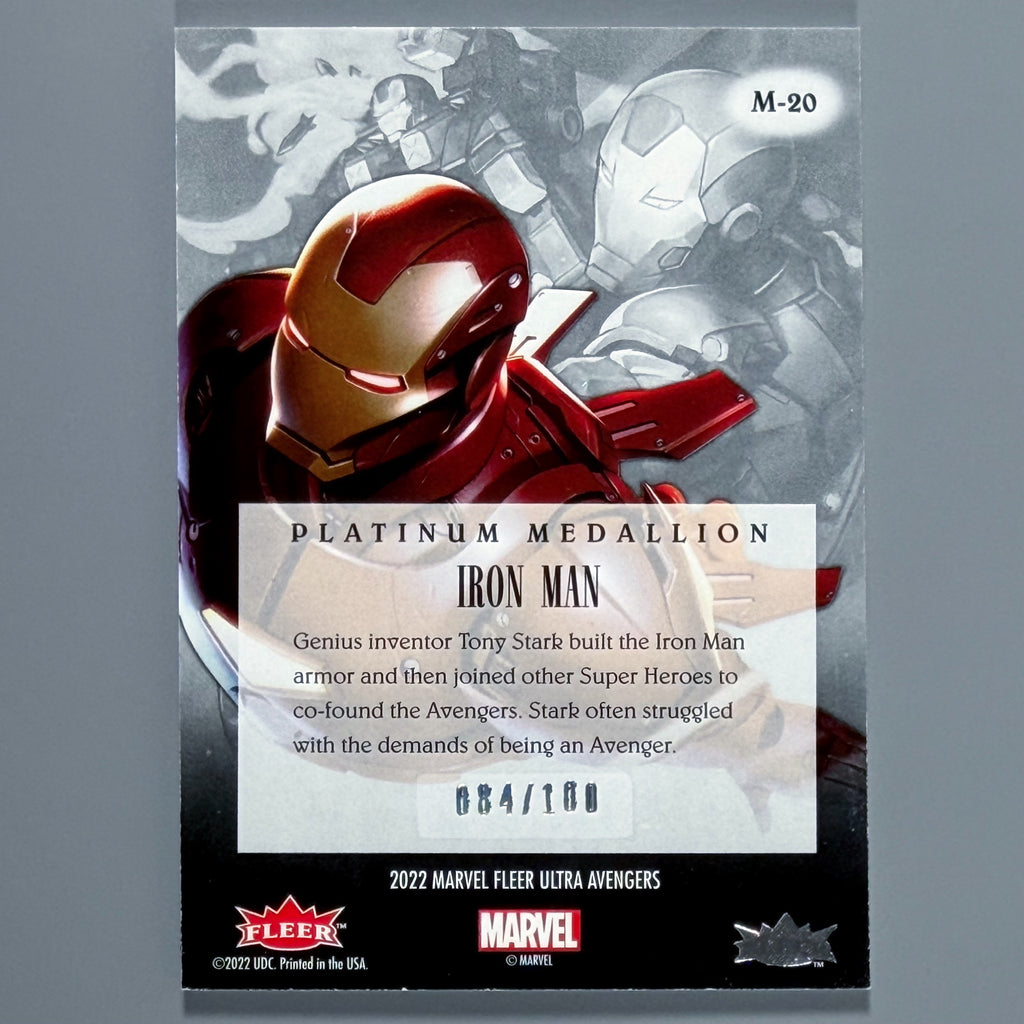 Iron Man #M-20 Fleer Ultra Avengers & Wolverine Platinum Medallions