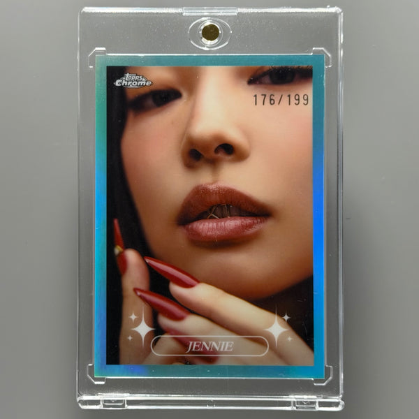 2026 Topps Chrome X Jennie CC7 Aqua Refractor /199 Blackpink