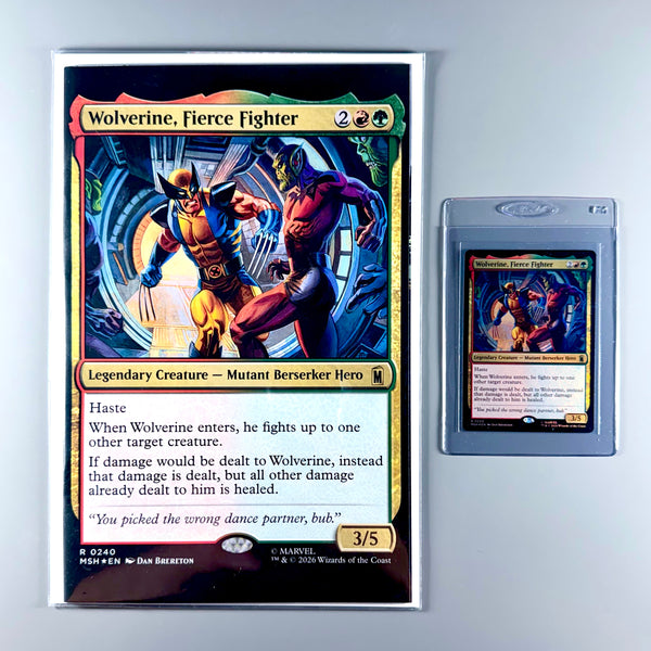 Wolverine, Fierce Fighter - Comic and Card
