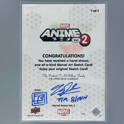 2023 Marvel Anime 2 1/1 Sketch Card - Tim Shinn