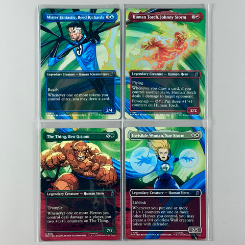 Mister Fantastic, Human Torch, The Thing, & Invisible Woman (Borderless) - Marvel Super Heroes (MSH)