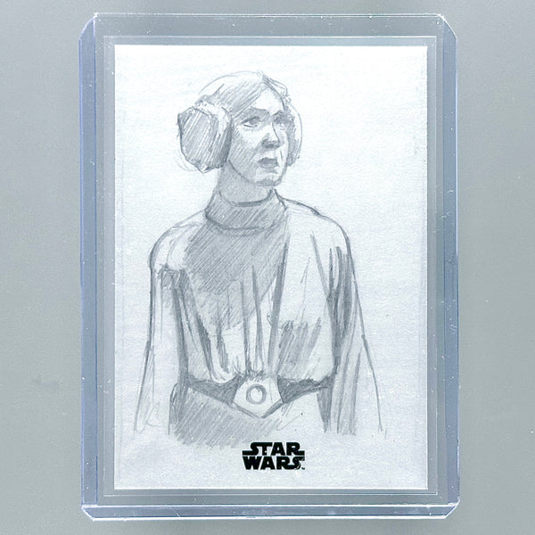 Princess Leia Topps Star Wars Galaxy Chrome 2024 Sketch