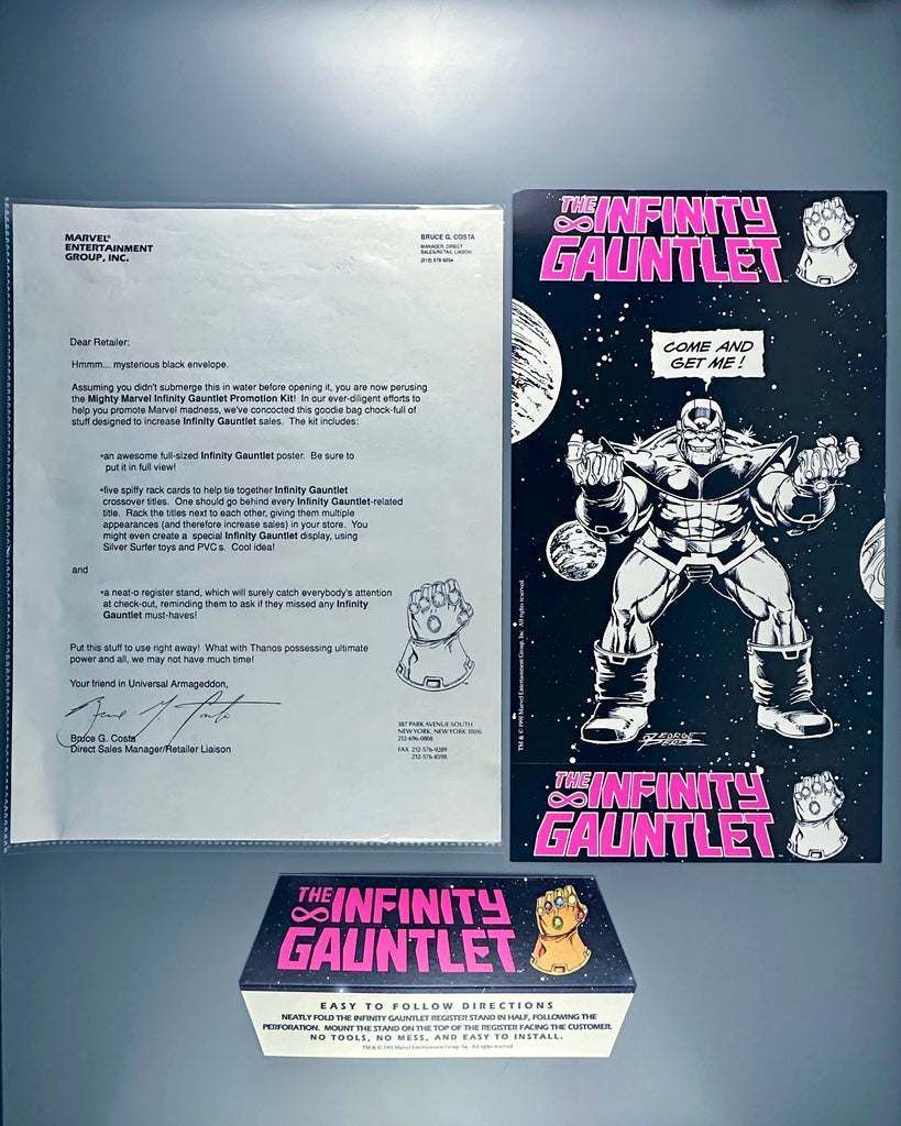 Vintage 1991 Infinity Gauntlet Retailer Promo