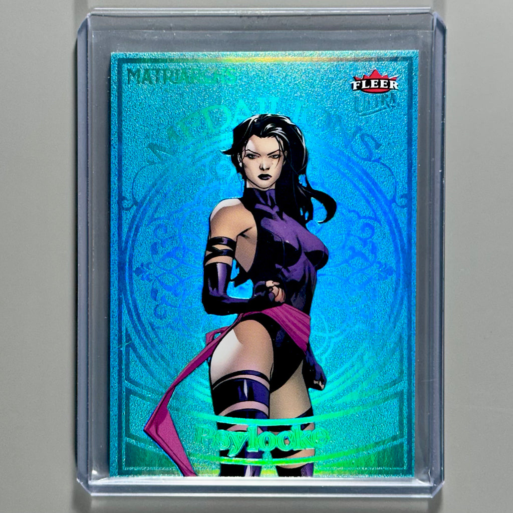 2024 Marvel Fleer Matriarchs Psylocke Sapphire Medallion