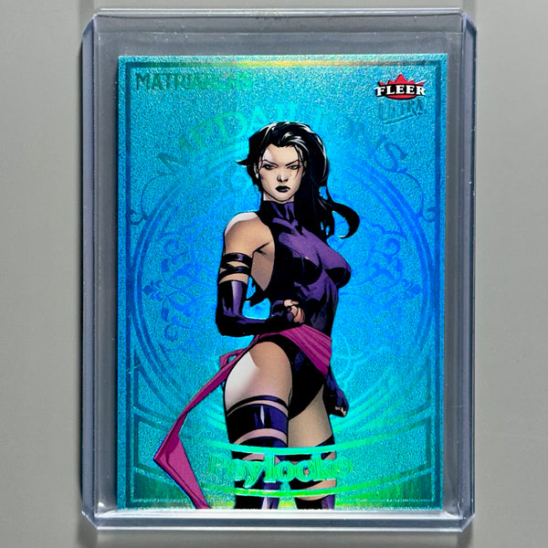 2024 Marvel Fleer Matriarchs Psylocke Sapphire Medallion